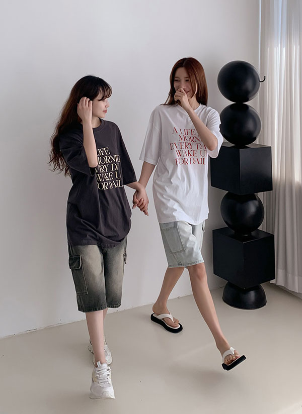 ウォッシュカーゴデニムバミューダパンツ | レディースファッション