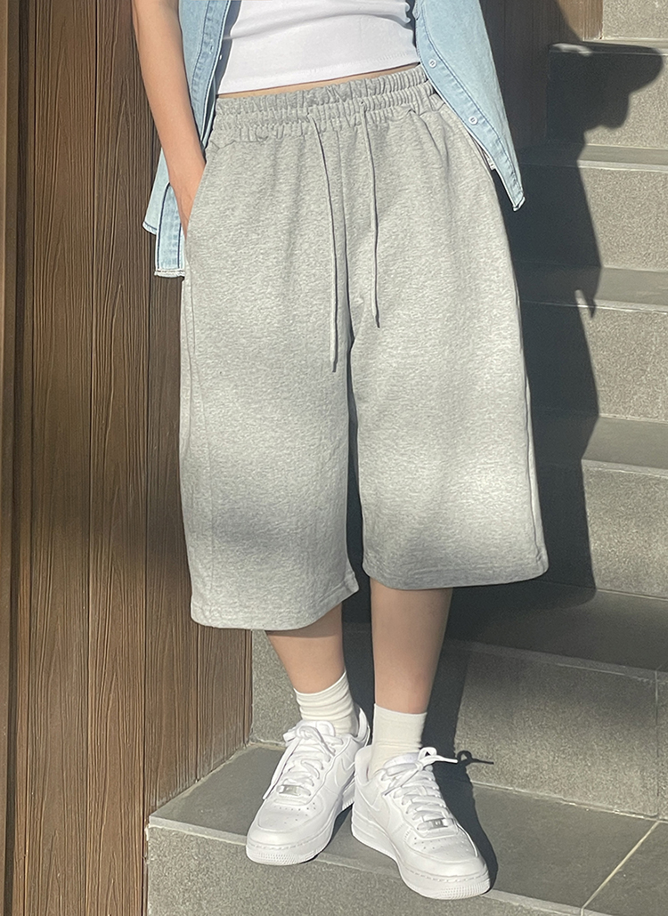 Y2Kハーフワイドスウェットパンツ | レディースファッション通販