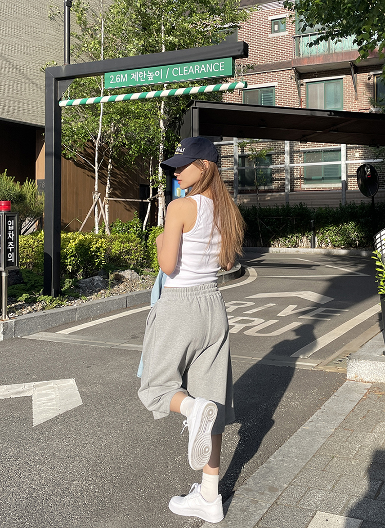 Y2Kハーフワイドスウェットパンツ | レディースファッション通販
