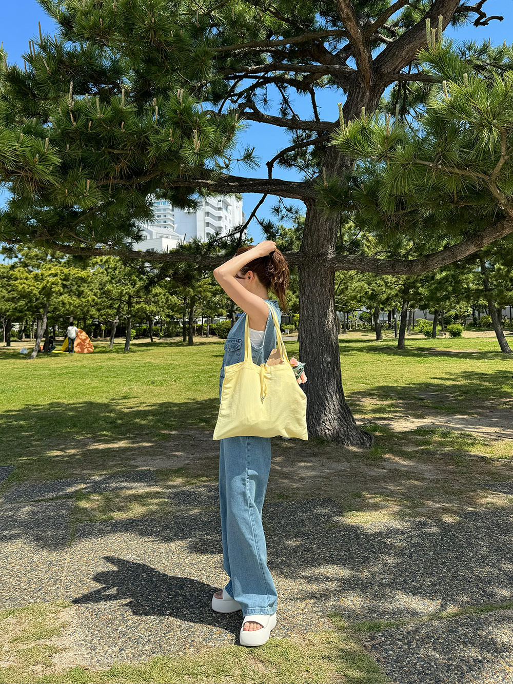 ノースリーブデニムオールインワン | レディースファッション