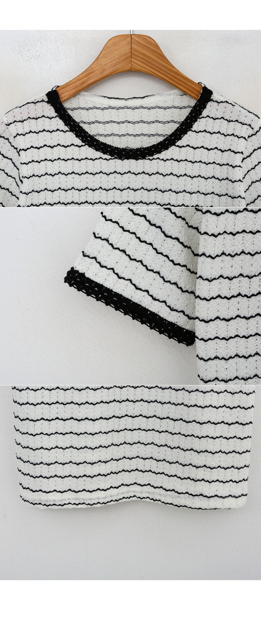 ウェーブボーダー配色ブラウス | 詳細画像18