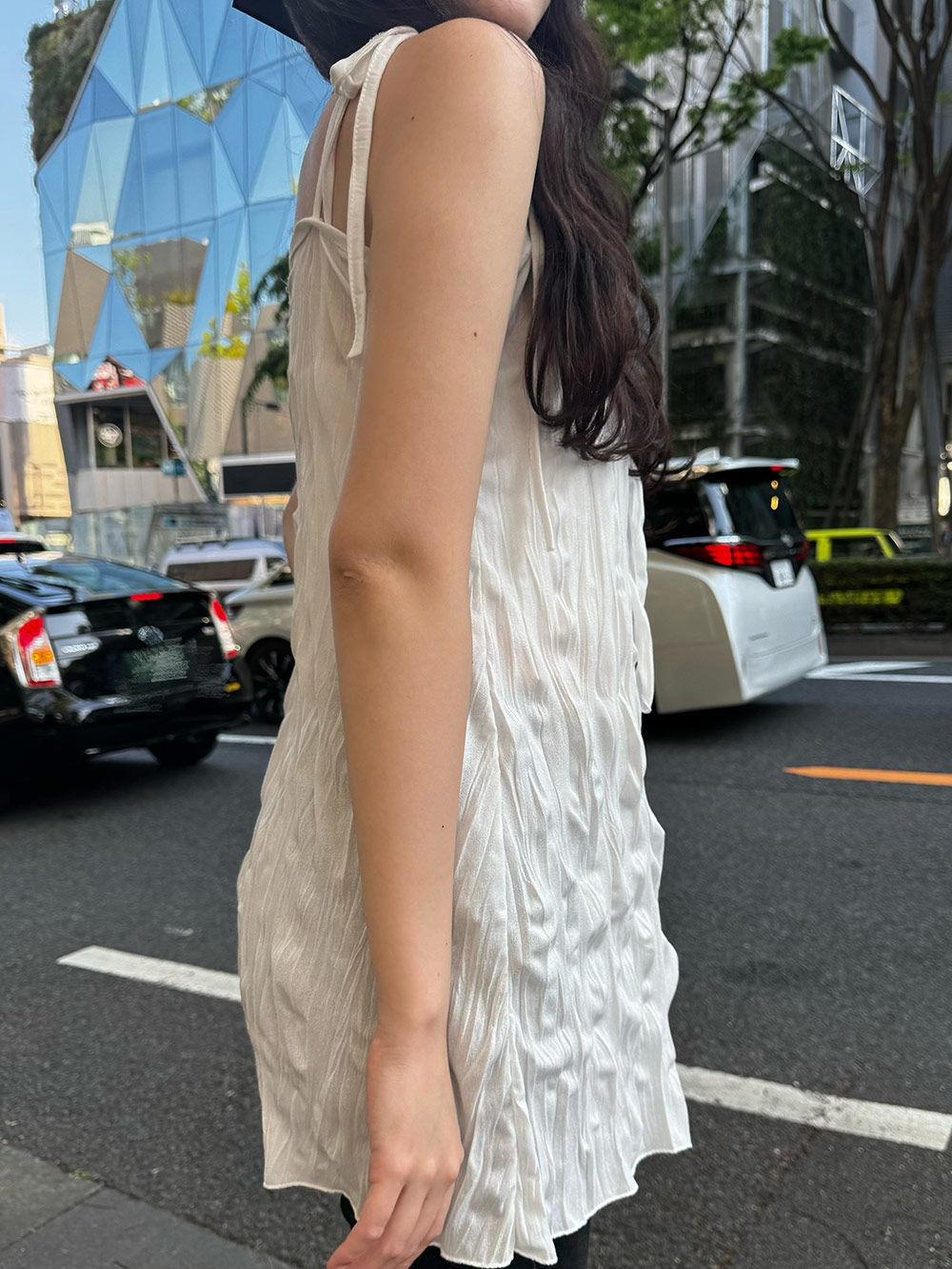 ネックストラップ付シアーキャミワンピース | 詳細画像15
