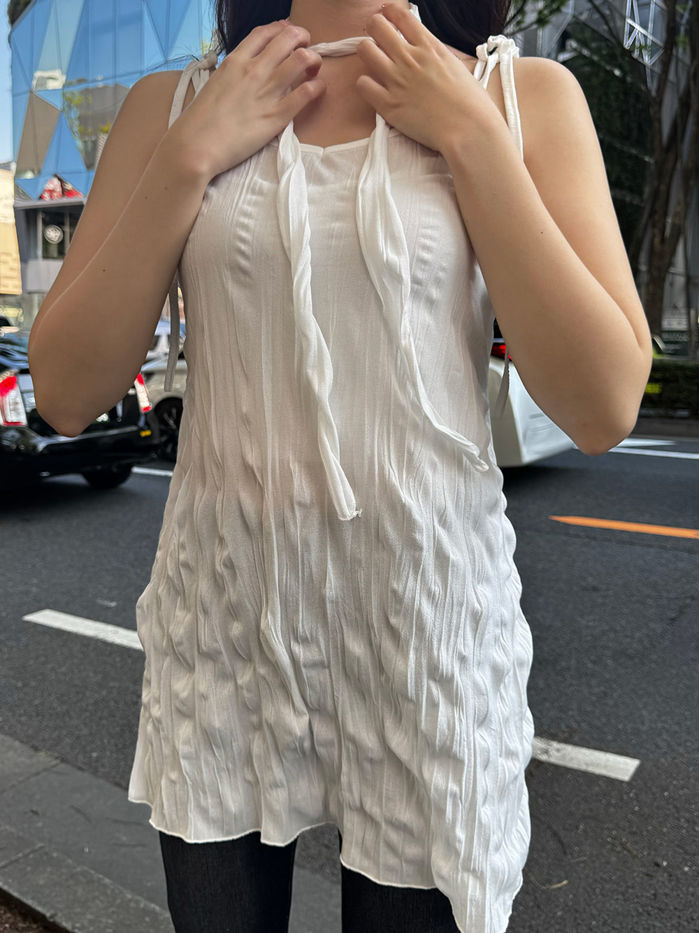 ネックストラップ付シアーキャミワンピース | 詳細画像16