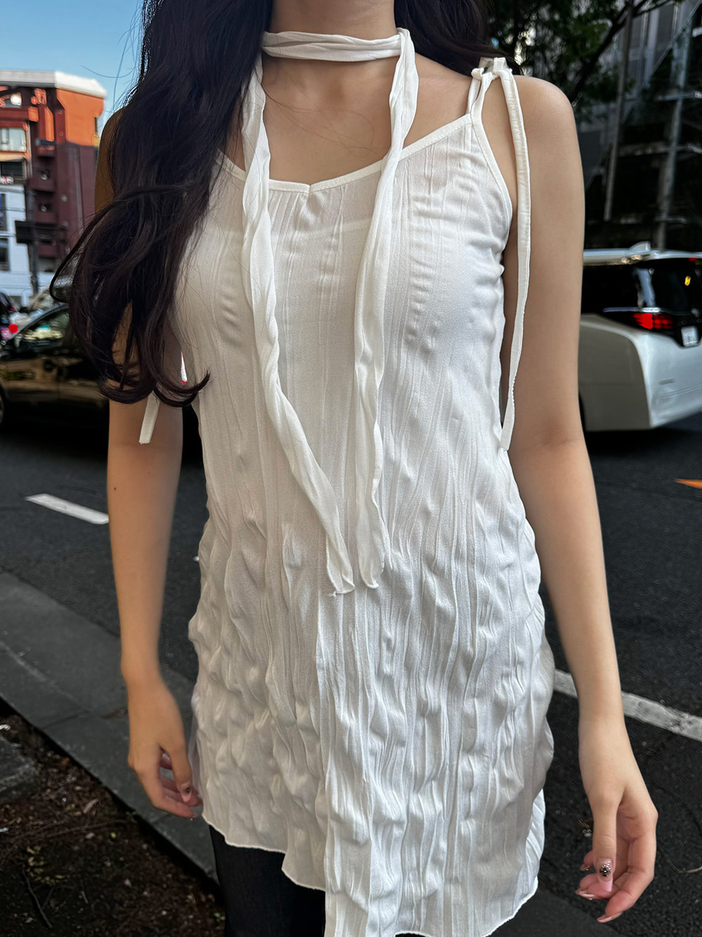 ネックストラップ付シアーキャミワンピース | 詳細画像20