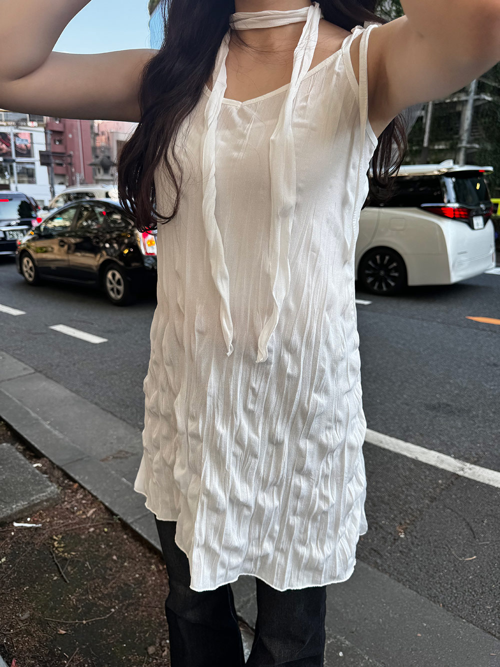 ネックストラップ付シアーキャミワンピース | 詳細画像21