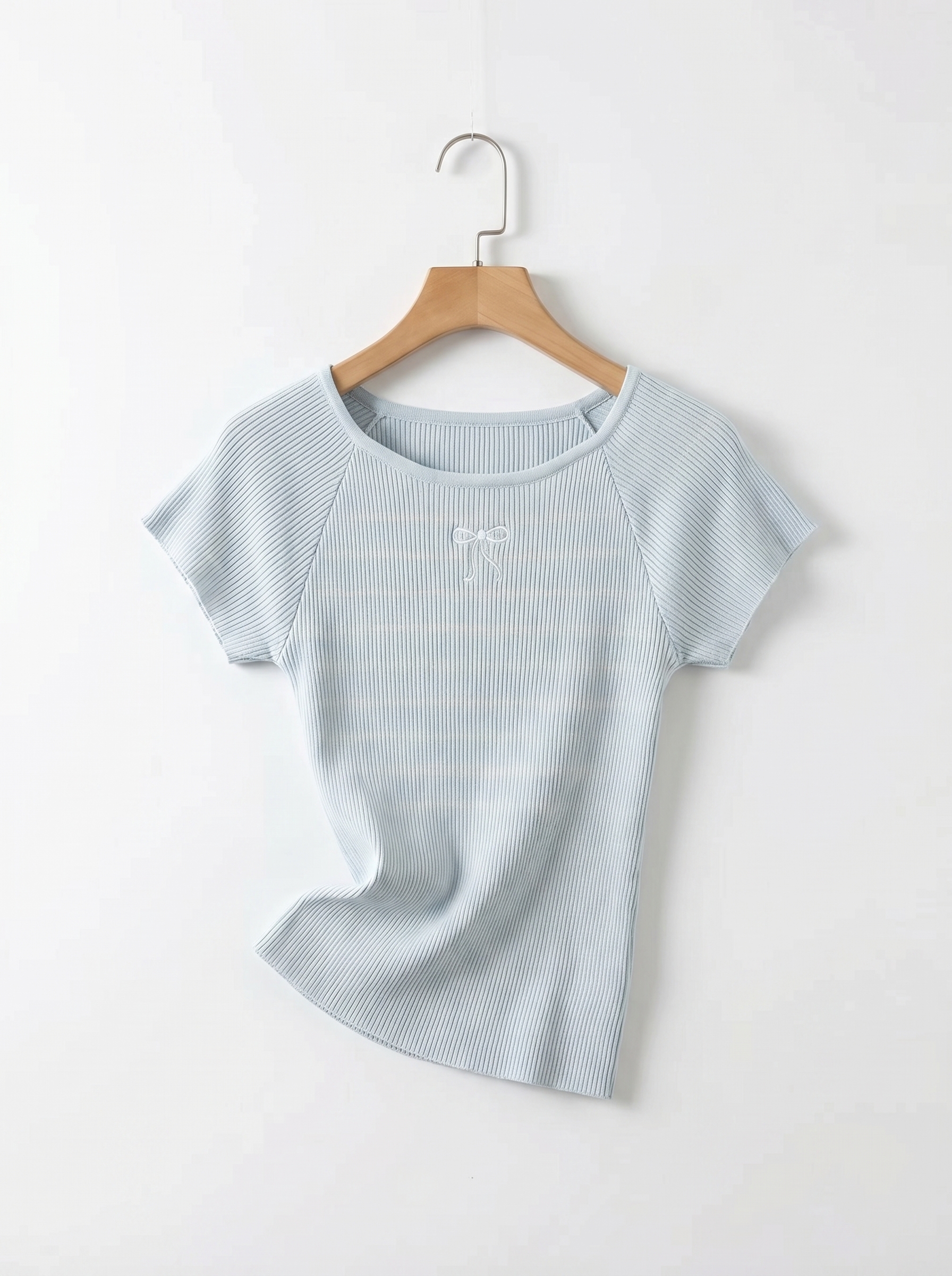 リボン刺繍半袖ボーダーニット | DHOLIC | 詳細画像13