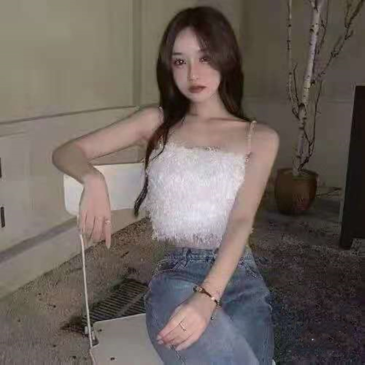 チェーンストラップエコファーキャミソール | レディースファッション