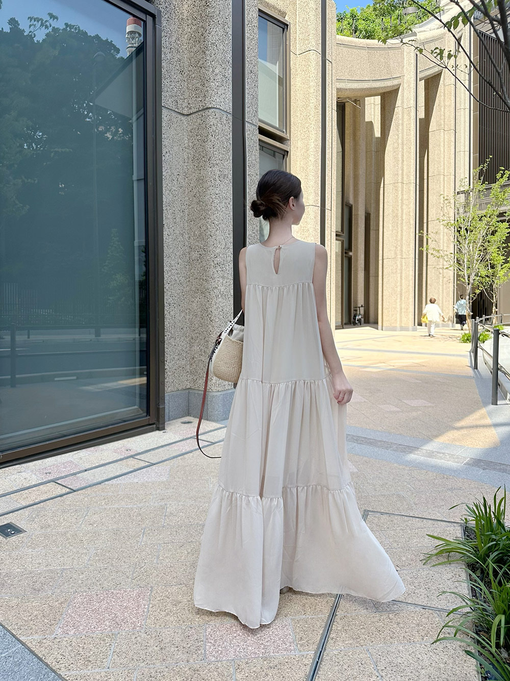 ロングシフォンノースリワンピース | 詳細画像11