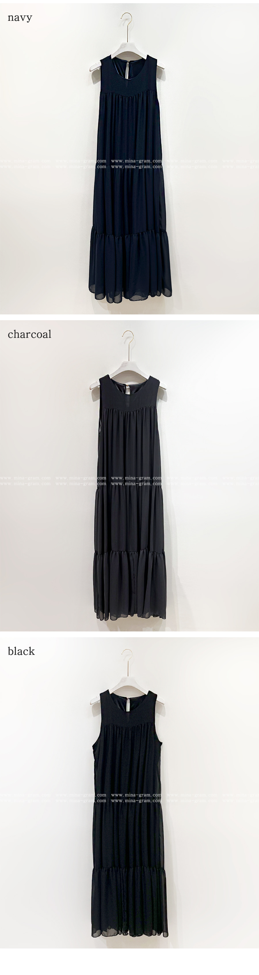 ロングシフォンノースリワンピース | 詳細画像16