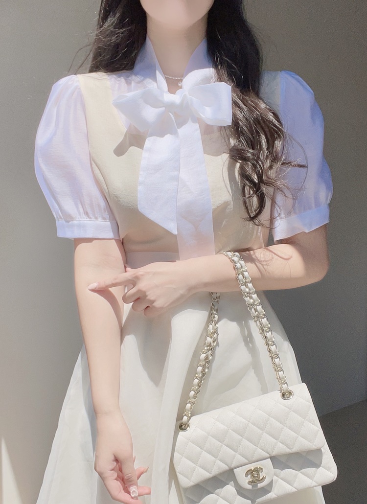 再販なし完売品】OHGA SUCRE ツイード リボン ブラウス - メルカリ