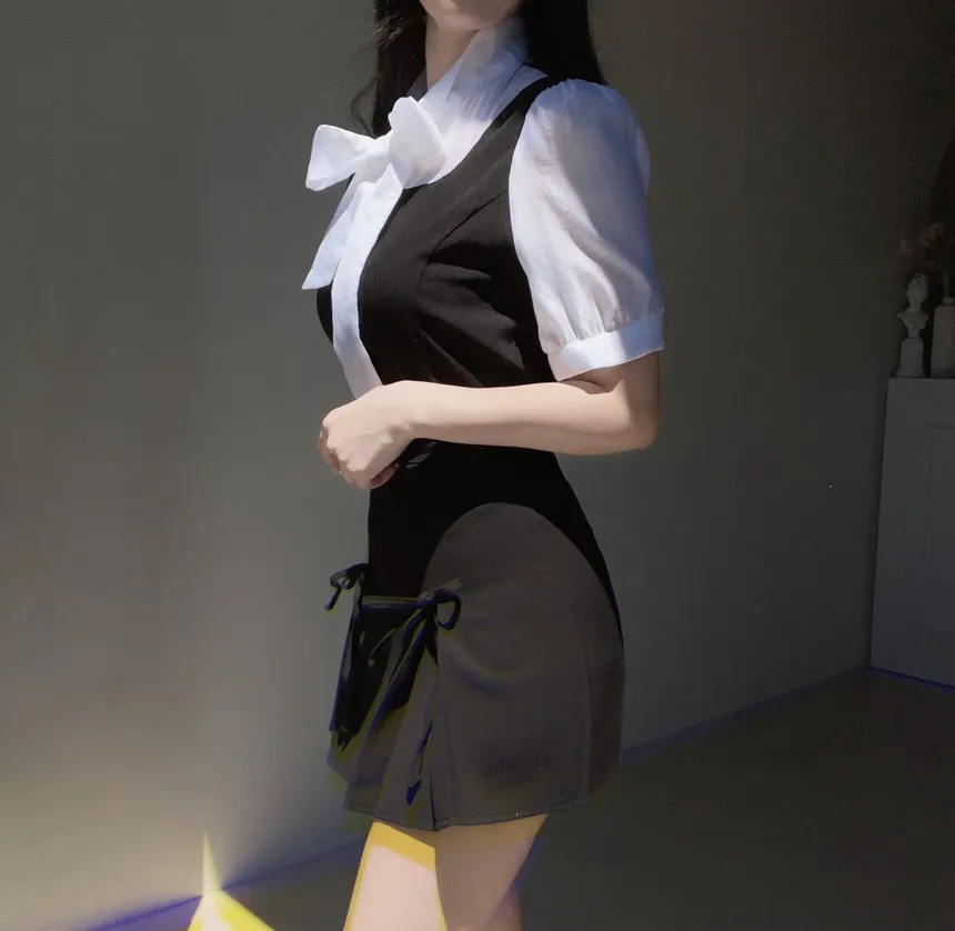 ビスチェ風オーガンジーリボンブラウス | mirangmirang | 詳細画像17