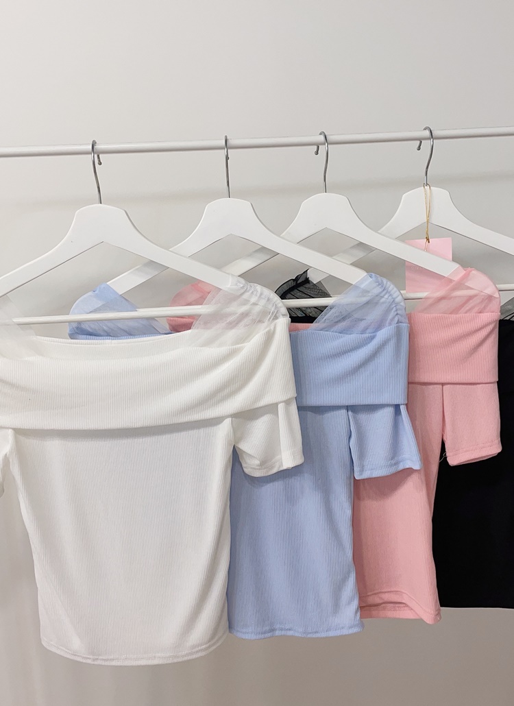 DHOLIC シースルーショルダー半袖Tシャツ シースルーショルダー半袖Tシャツ | レディースファッション通販