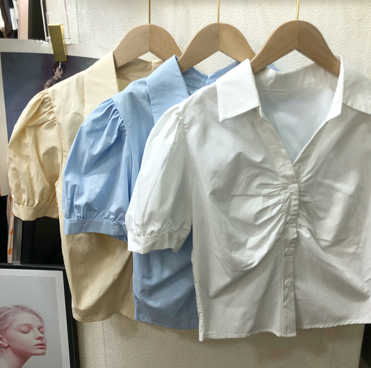 パフ半袖シャーリングシャツブラウス | 詳細画像17