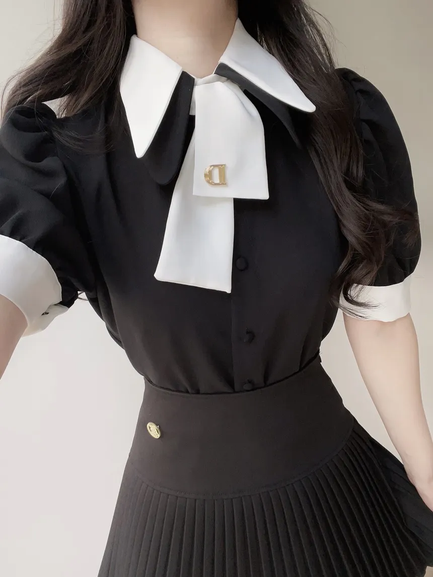 ゴールドポイントハーフプリーツミニスカート | mirangmirang | 詳細画像27