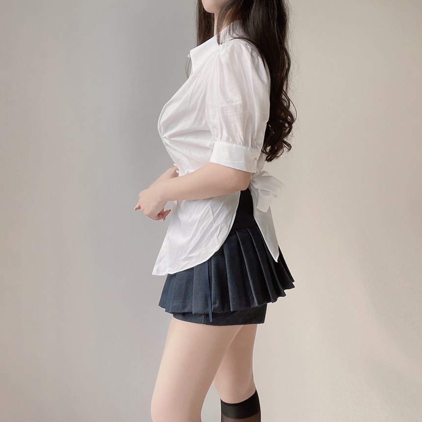 サイドリボンアイレットプリーツスカートパンツ | mirangmirang | 詳細画像7