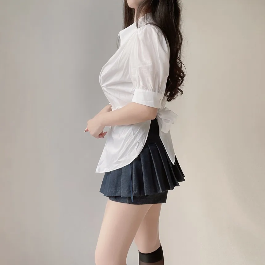 サイドリボンアイレットプリーツスカートパンツ | mirangmirang | 詳細画像6