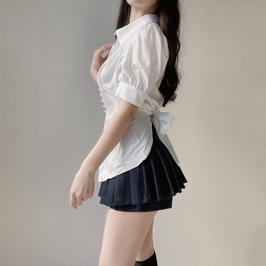 サイドリボンアイレットプリーツスカートパンツ | mirangmirang | 詳細画像12