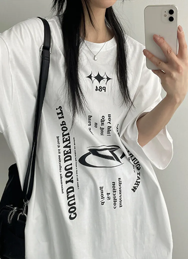 メッセージロゴオーバーTシャツ | hijjoo | 詳細画像1