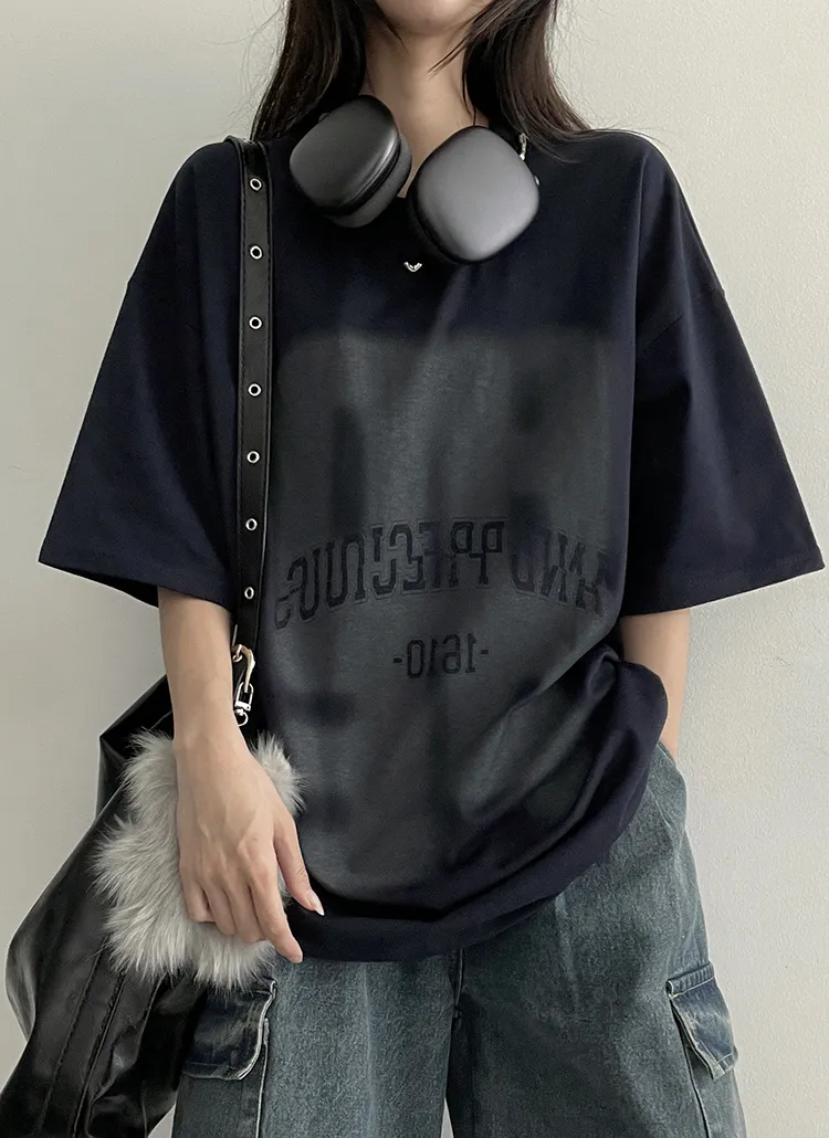 フロントプリントオーバーTシャツ | hijjoo | 詳細画像1