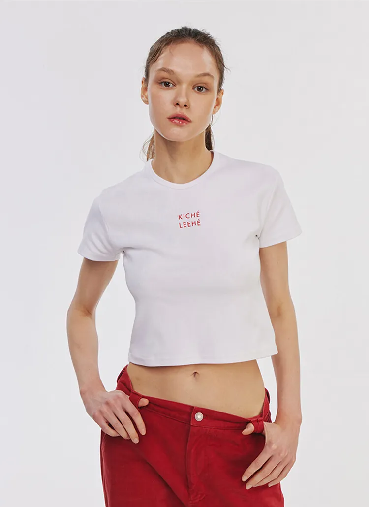 バックバタフライプリントクロップド半袖Tシャツ(WHITE) | 詳細画像1