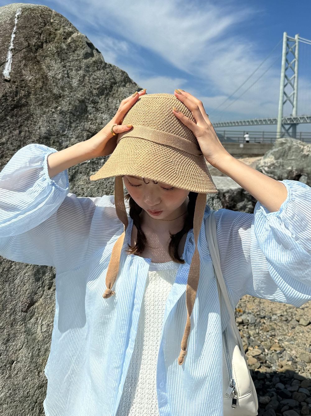 ストラップ付ストローハット | 詳細画像9