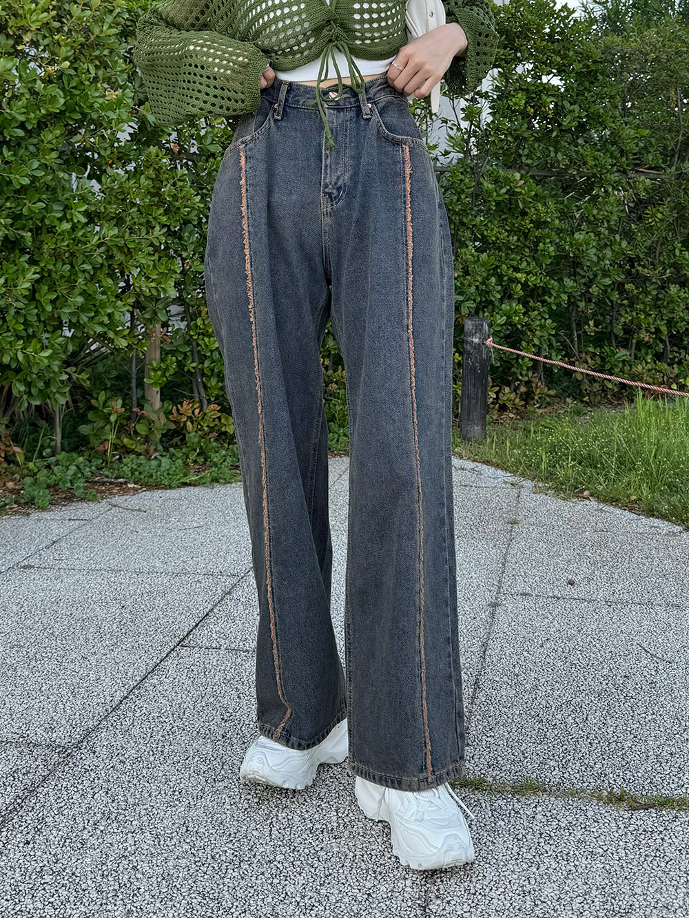 フリンジラインデニムパンツ | 詳細画像5