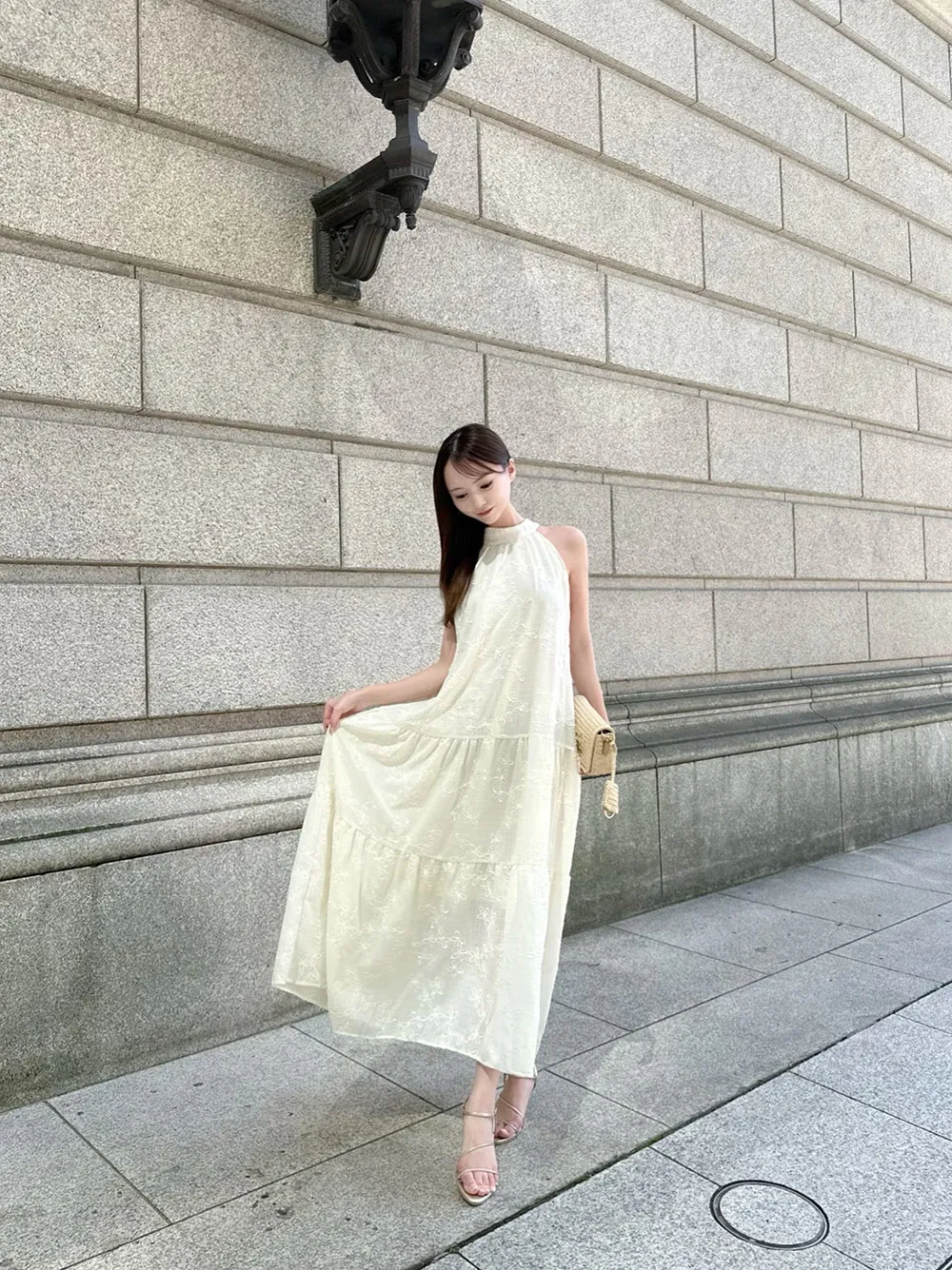 刺繍ホルターネックワンピース | レディースファッション通販 - DHOLIC 