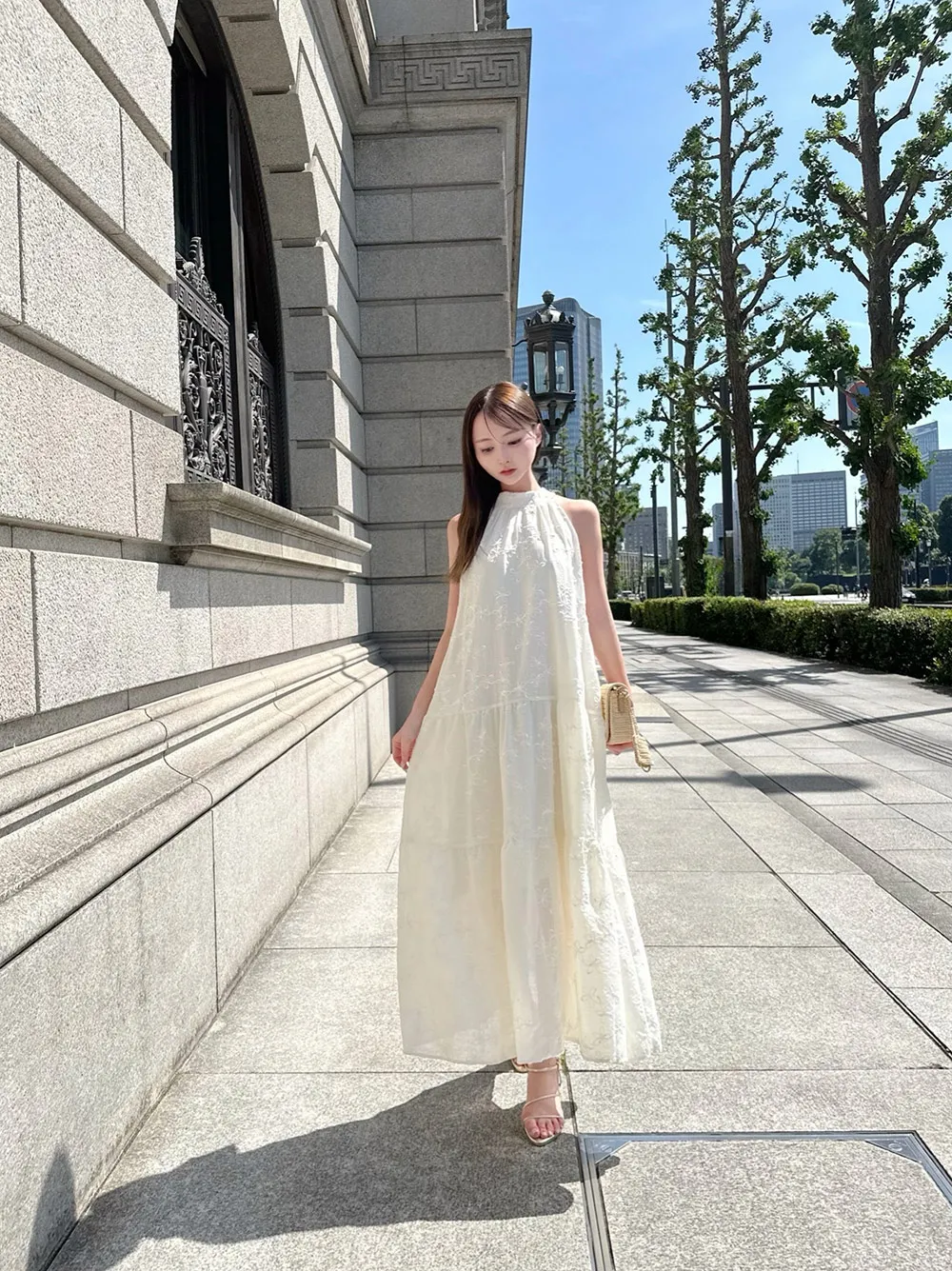 COTY SHOP 】COMBI BALLOON DRESS えぐれ ワンピース