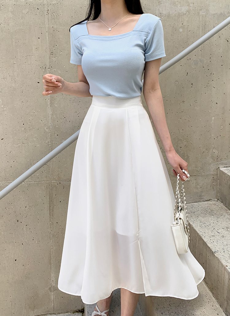 スリットフレアロングスカート | レディースファッション通販 - DHOLIC