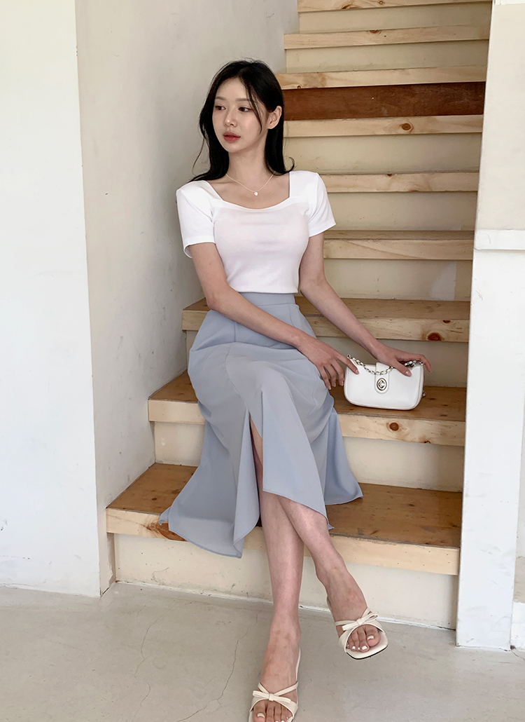 スリットフレアロングスカート | レディースファッション通販 - DHOLIC