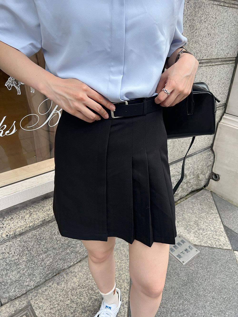 ベルト付パンツ裏地ミニスカート | 詳細画像3