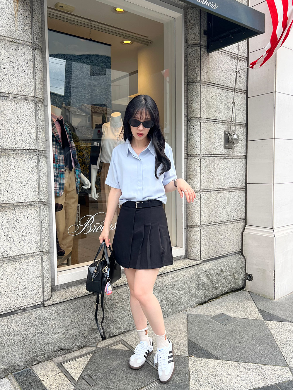 ベルト付パンツ裏地ミニスカート | 詳細画像9