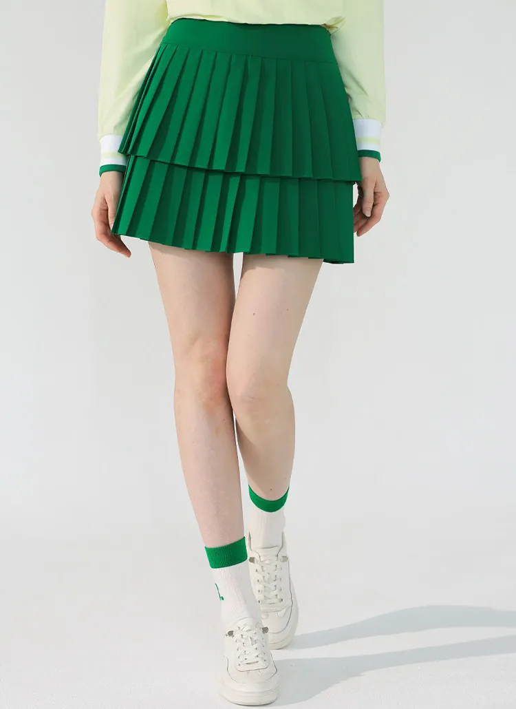 バックレタリングダブルプリーツスカートパンツ | styleonme | 詳細画像1