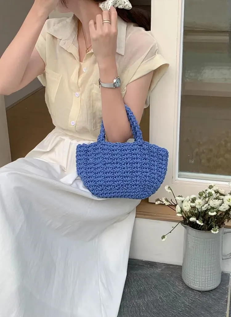 ミニカラーニットハンドバッグ | pinkbag | 詳細画像1