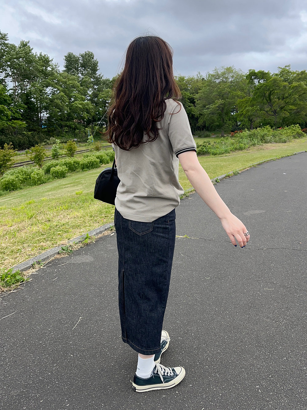 バックスリットステッチデニムスカート | 詳細画像9