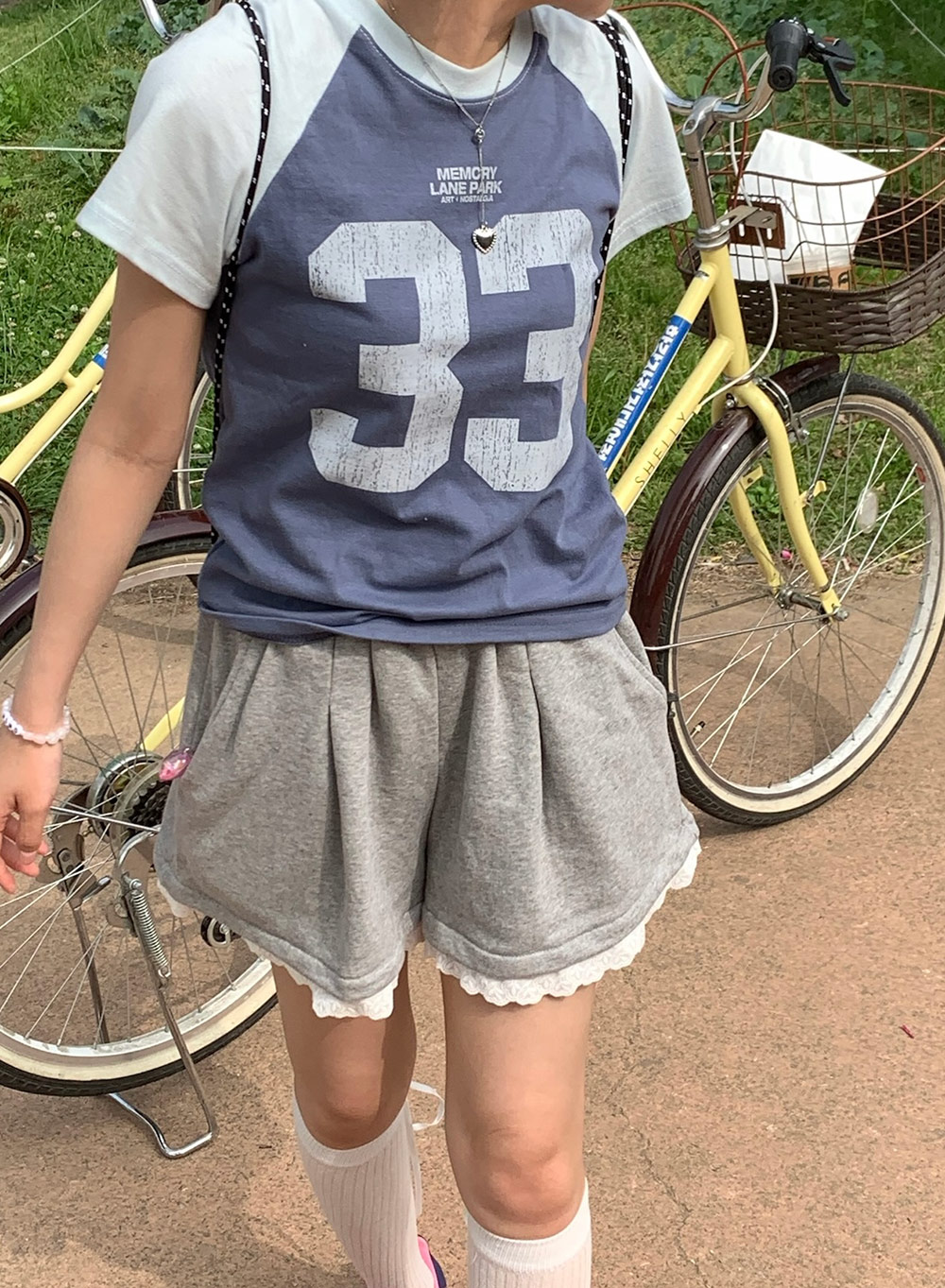 レーススウェットショートパンツ | 詳細画像12