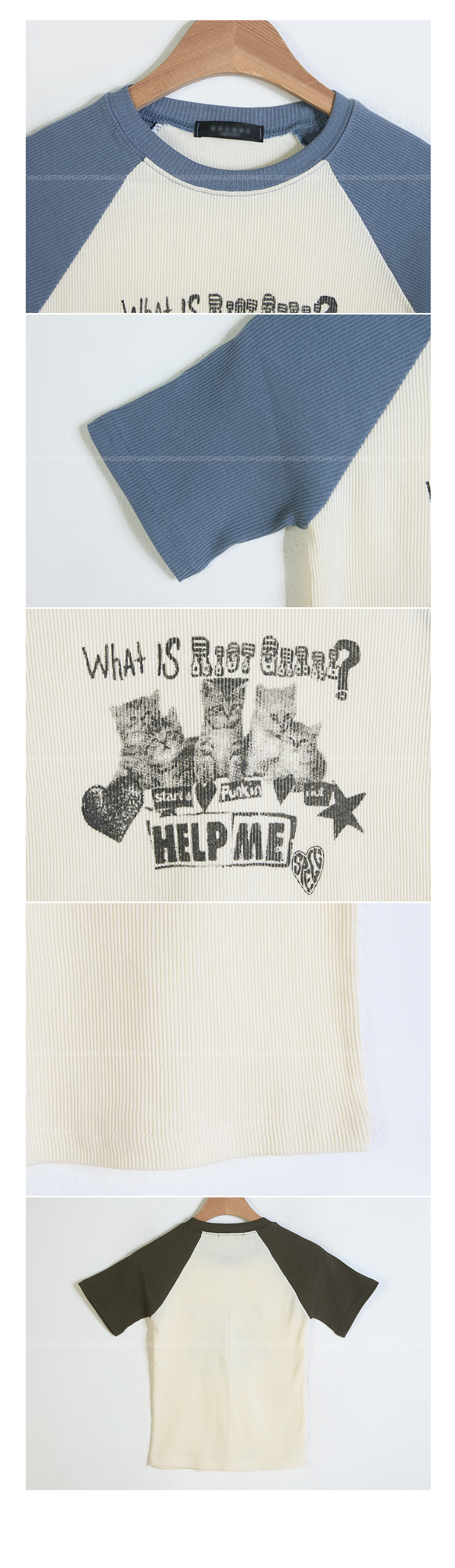 配色キャット半袖Tシャツ | 詳細画像20
