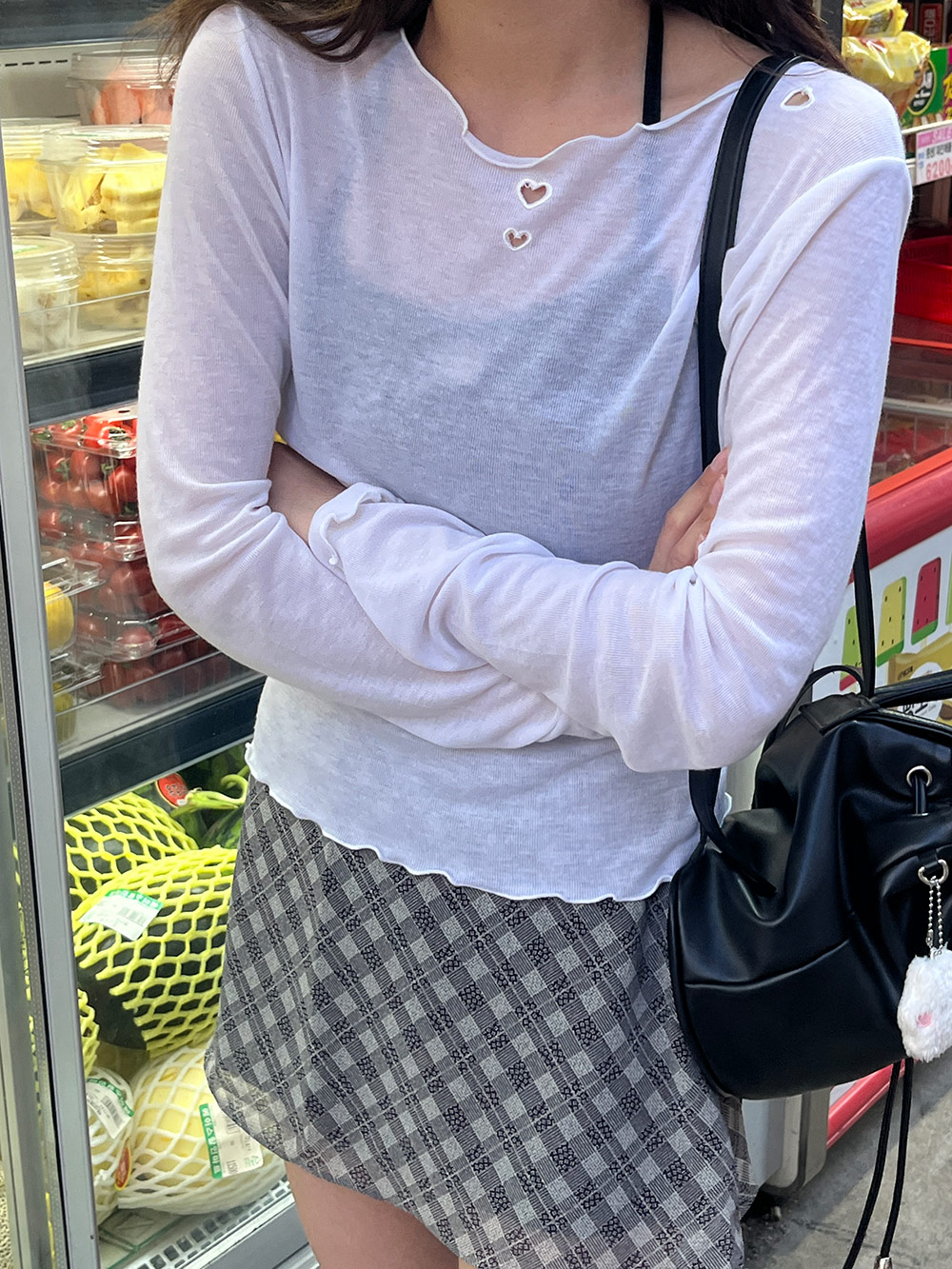 ハートカットシアー長袖Tシャツ | 詳細画像19