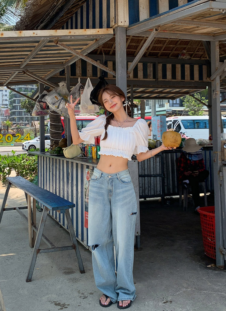 ダメージジーンズ　JEANS　海　サマー　夏　ギャル　GAL　デニム　DENIM ダメージジーンズ JEANS 海 サマー 夏 ギャル GAL デニム DENIM