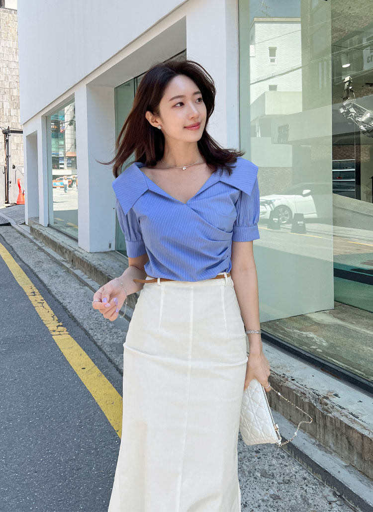 Fabiane Roux - nowosパフスリーブプルオーバーブラウス Feroux ブラウス シャツ 「新色追加・ONWARD CROSSET MAG掲載