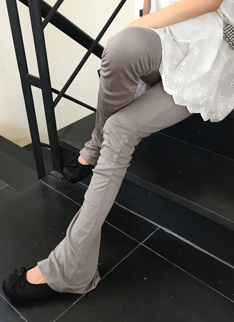 シャーリングフレアレギンスパンツ | WONDERWONDER | 詳細画像1