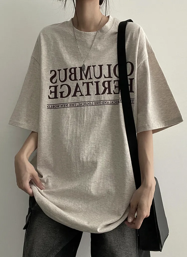 COLUMBUSレタリング半袖Tシャツ | hijjoo | 詳細画像1