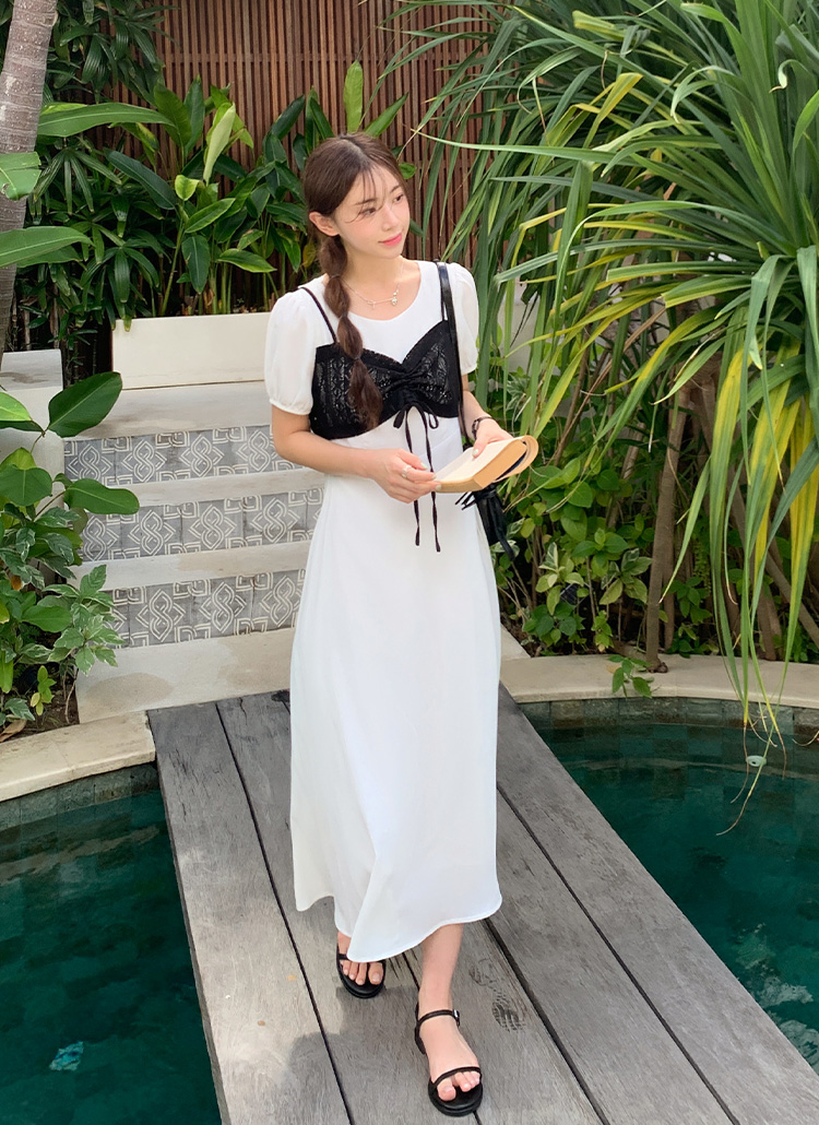 天使柄 七分袖ワンピース 36m 天使柄 七分袖ワンピース 36m キッズ服(100cm~)
