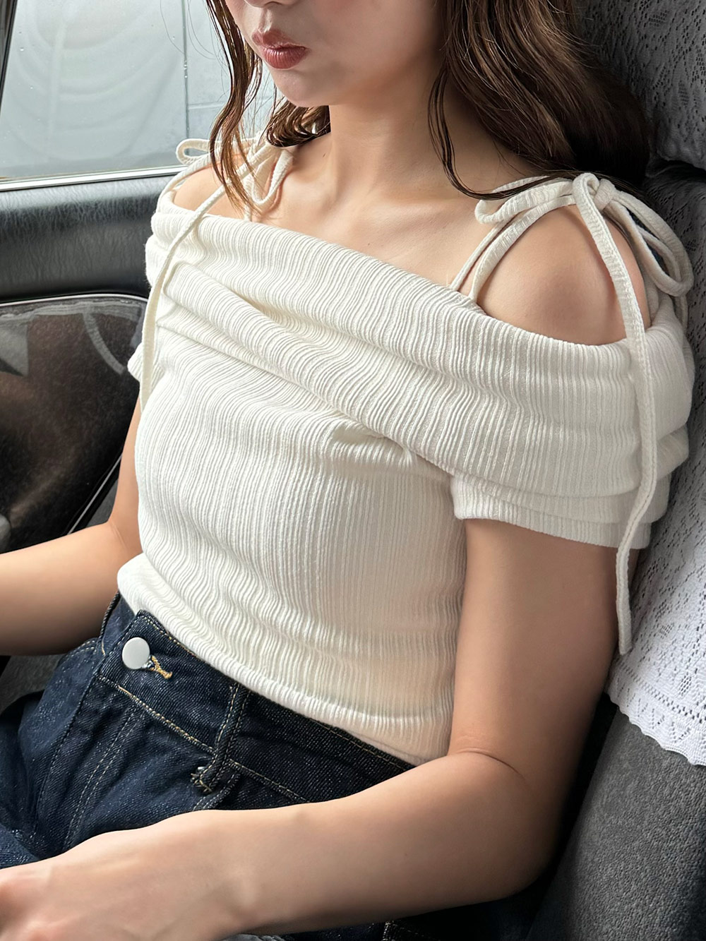 リボンオフショルTシャツ | 詳細画像6