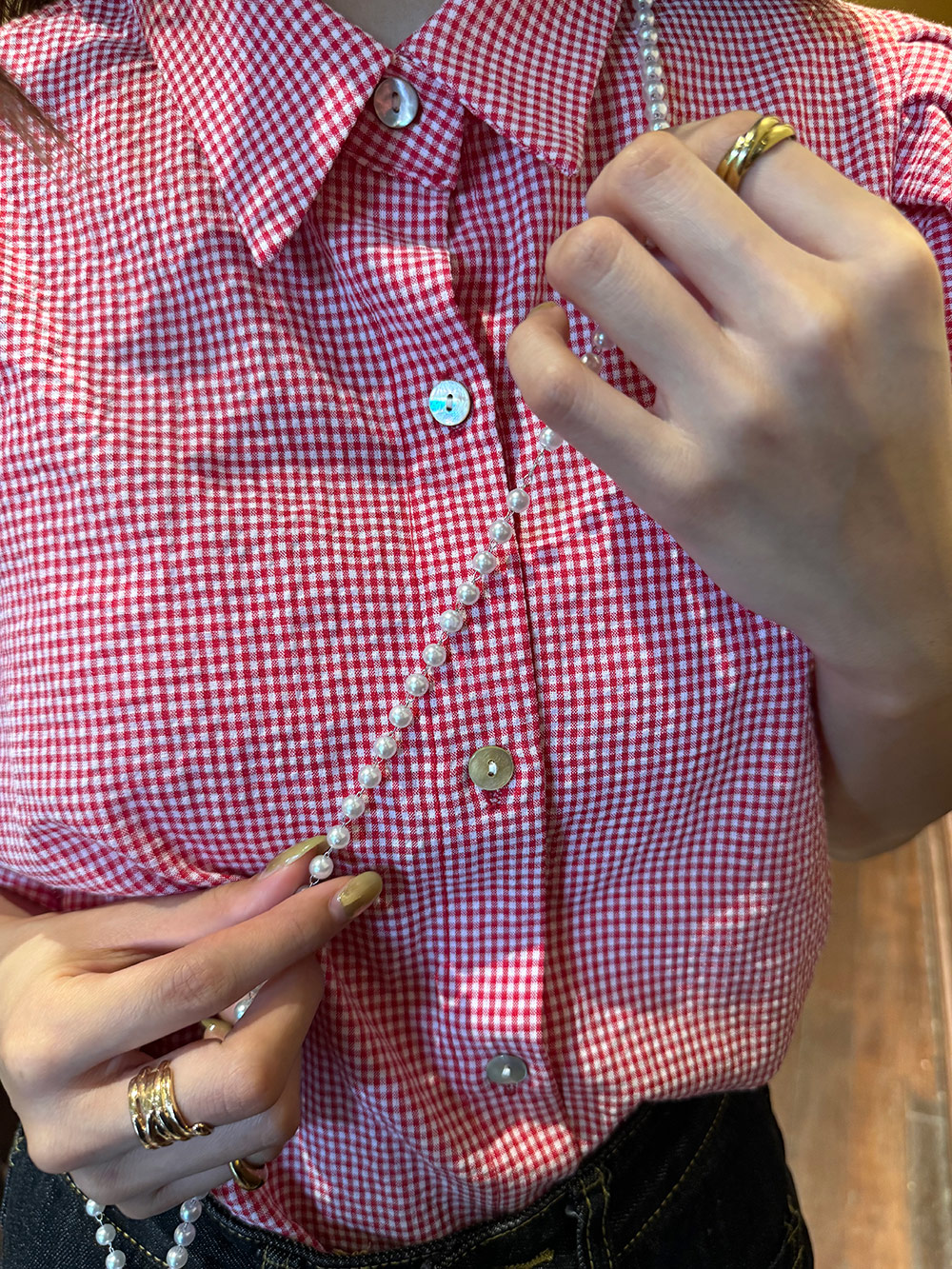 リボンキーリング付エコパールショルダーミニポーチバッグ | 詳細画像17