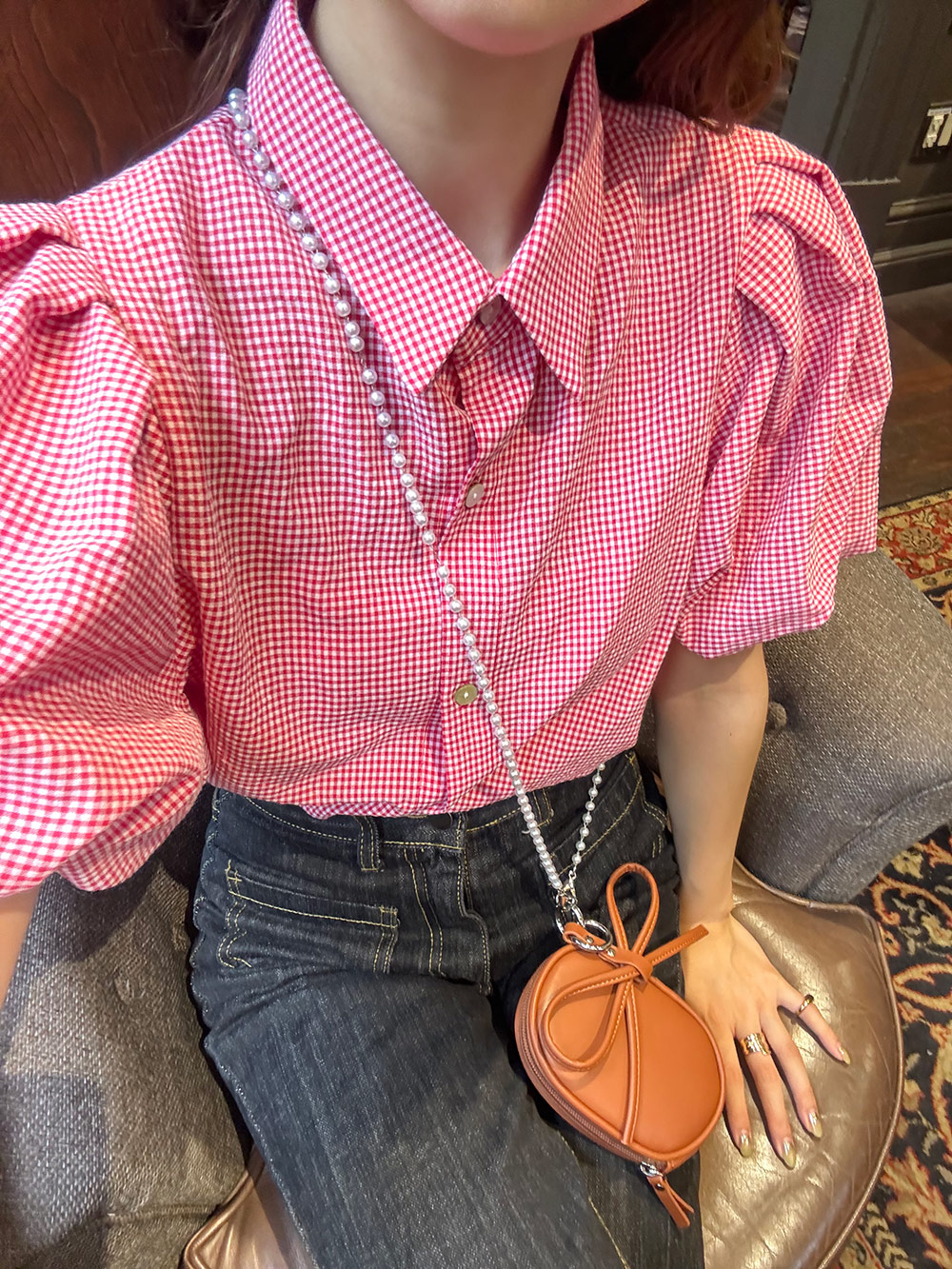 リボンキーリング付エコパールショルダーミニポーチバッグ | 詳細画像18