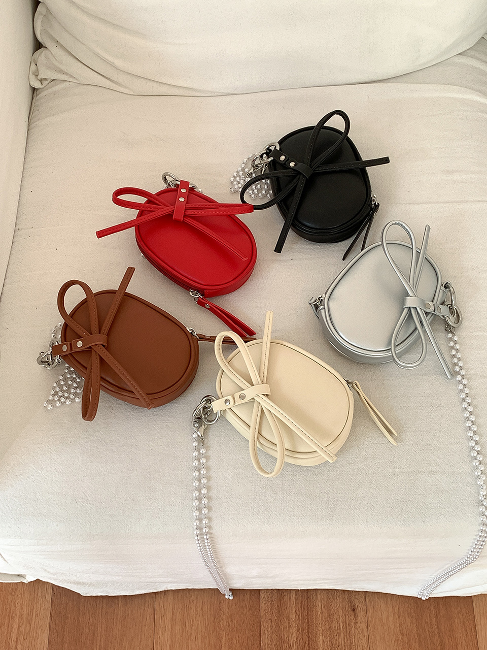 リボンキーリング付エコパールショルダーミニポーチバッグ | 詳細画像21