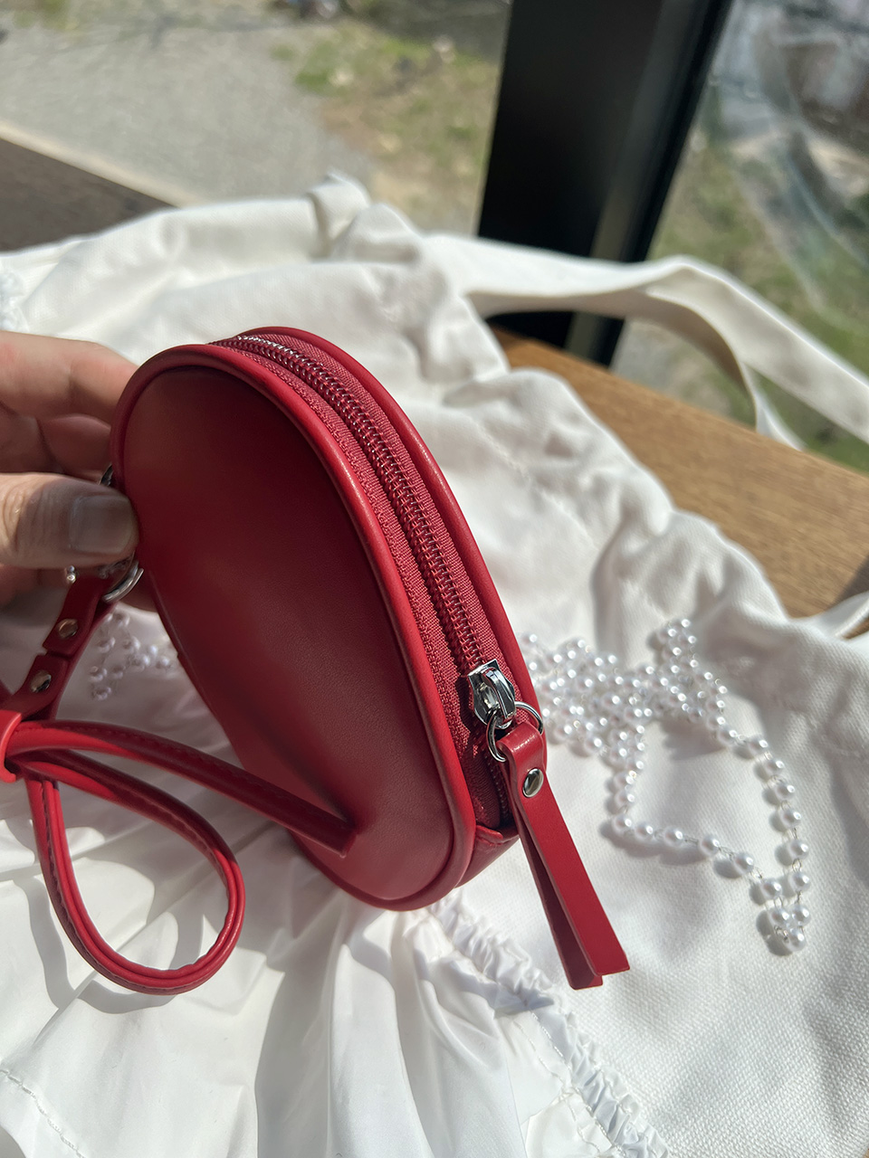 リボンキーリング付エコパールショルダーミニポーチバッグ | 詳細画像24