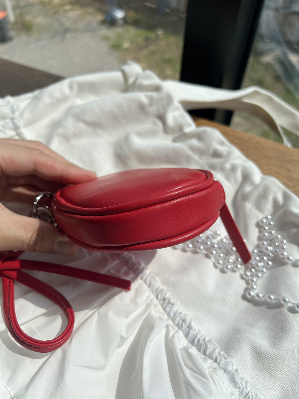 リボンキーリング付エコパールショルダーミニポーチバッグ | 詳細画像25