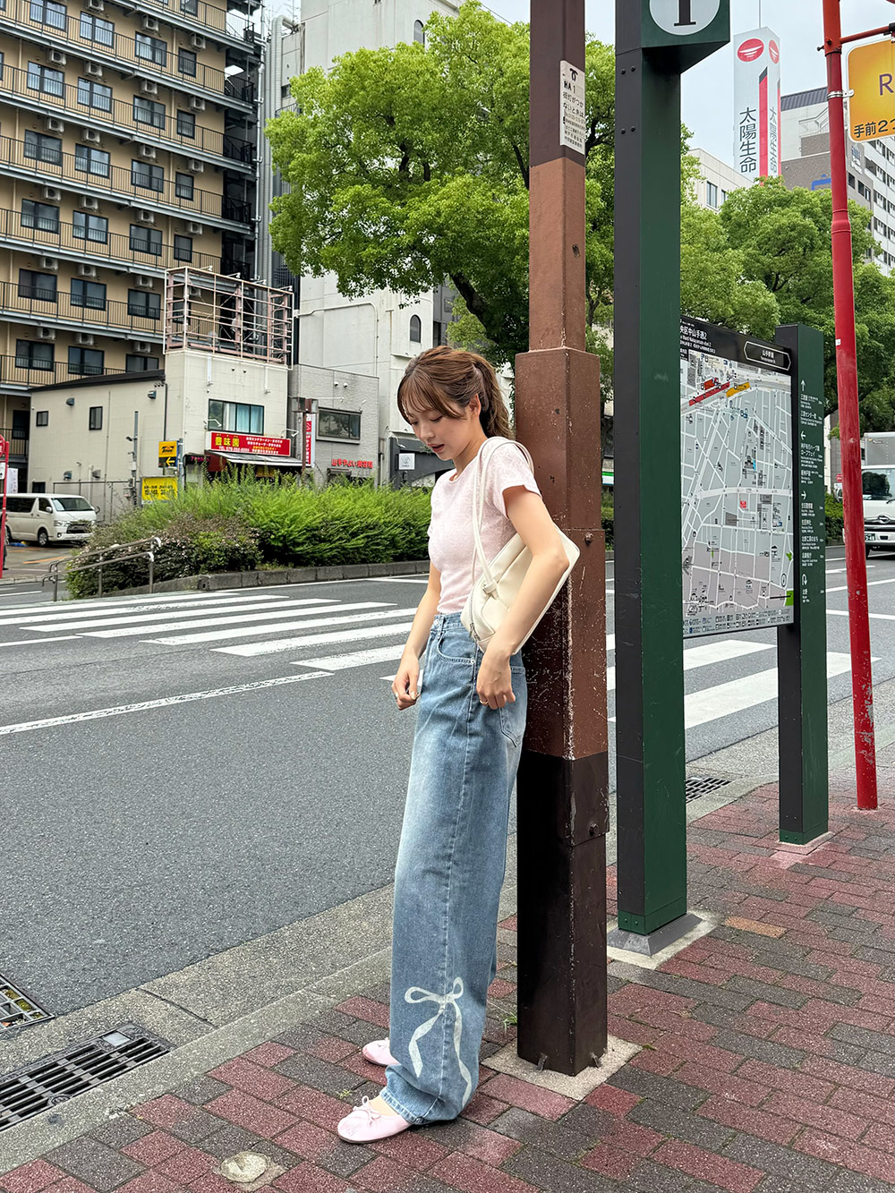 リボンシースルークロップドTシャツ | 詳細画像3